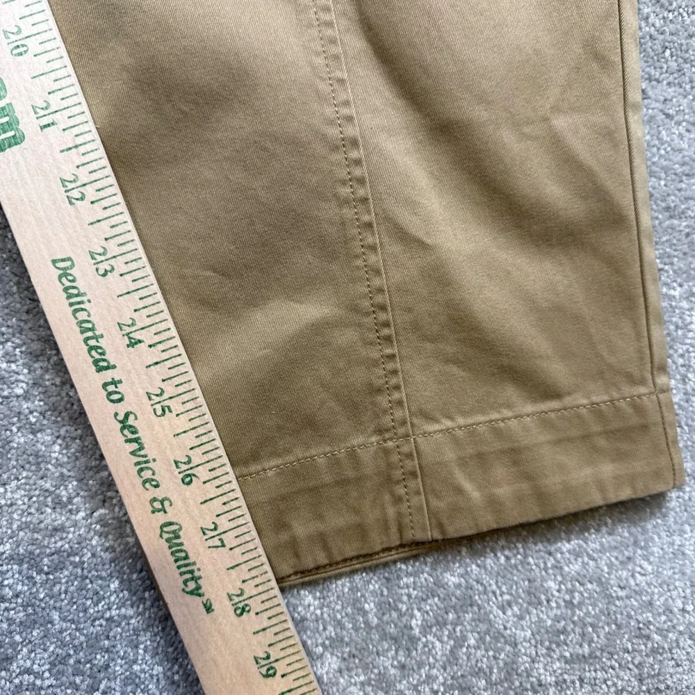 Barbour Maison Kitsune Cargo Trousers Trench Tan Khaki Pants Ankle NWT 42x32